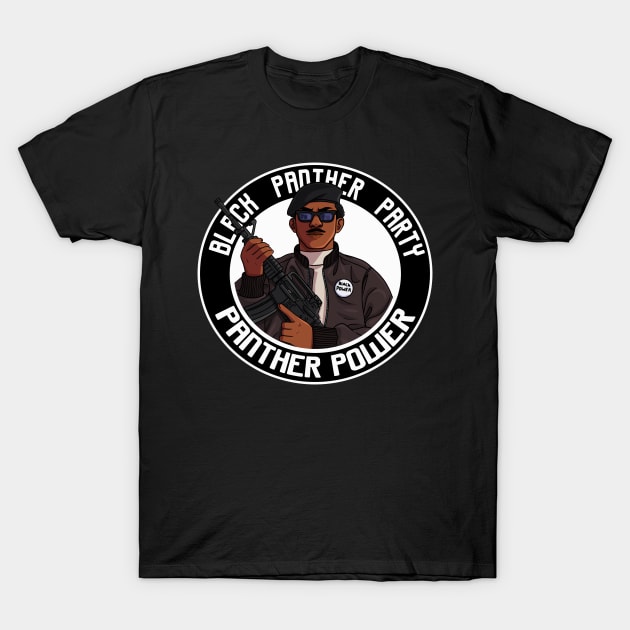 Black Panther Party T-Shirt by Noseking